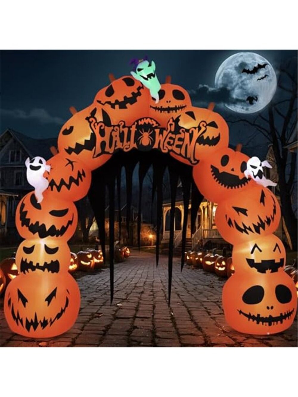 10FT Halloween Inflatables Pumpkin Archway